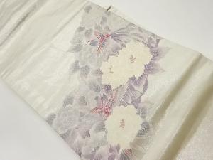 牡丹に鳳凰模様織出し名古屋帯